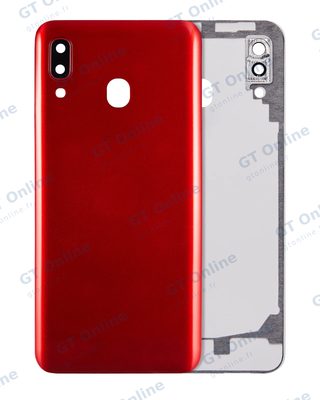 Vitre arrière pour Samsung Galaxy A20 (A205 / 2019) (compatible premium, rouge)