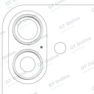 Anneau de contour de caméra arrière pour Apple iPhone 16 / 16 Plus (blanc, lot de 2)