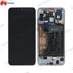 Bloc Écran Complet avec Châssis et Batterie Original Huawei P30 Lite New Edition 02353FQB Blanc