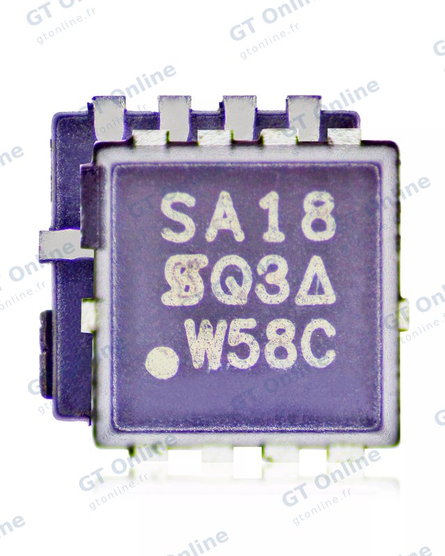 Transistor MOSFET de processeur pour Apple MacBook Air 11" / 13" A1465 / A1466 (2013-2017) (High: SISA18DN: 30V / DS)