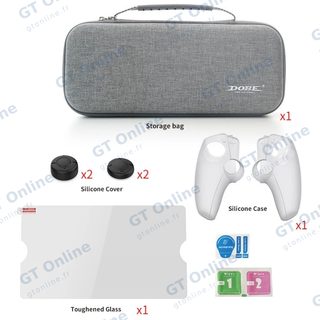 Kit de rangement pour PlayStation 5 (sac, housse silicone, film, capuchons) DOBE TP5-3587 — gris