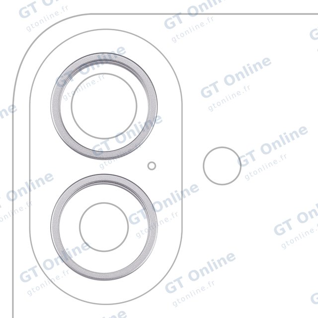 Anneau de contour de caméra arrière pour Apple iPhone 17 (lot de 2, blanc, lot de 10)