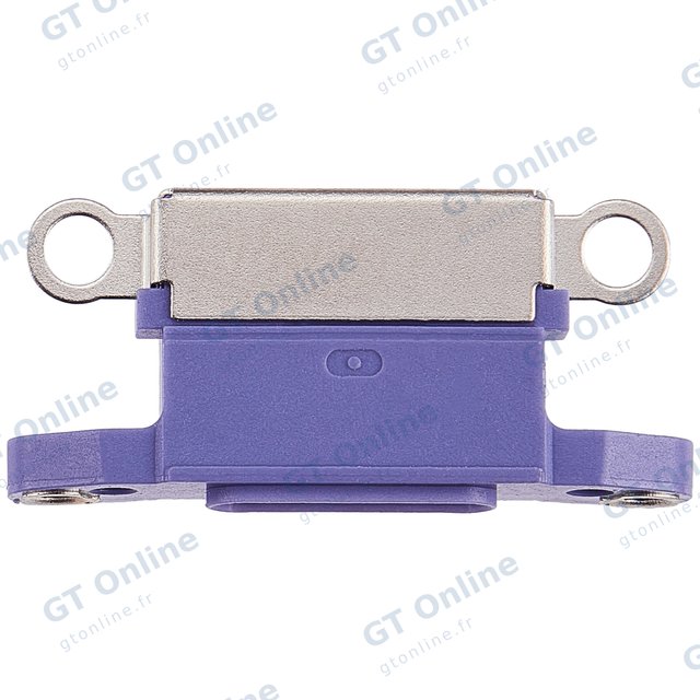 Connecteur de charge nu à souder pour Apple iPhone 12 (violet, lot de 10)