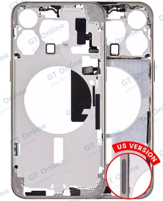 Châssis pour Apple iPhone 15 Pro Max (version US, compatible premium, titane naturel)