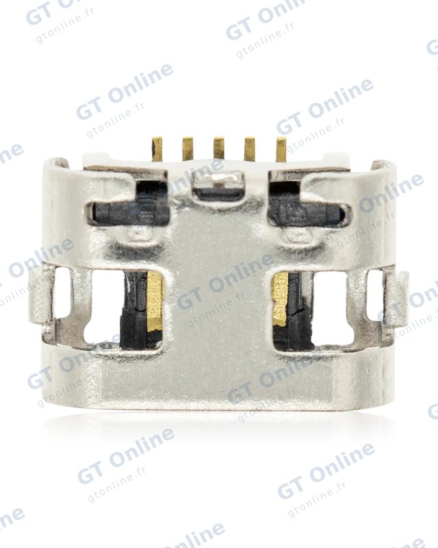 Connecteur de charge à souder — format Micro B, 5 broches, 4 points de fixation (C394)