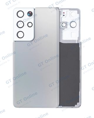 Vitre arrière pour Samsung Galaxy S21 Ultra (pack service origine, argent Phantom)