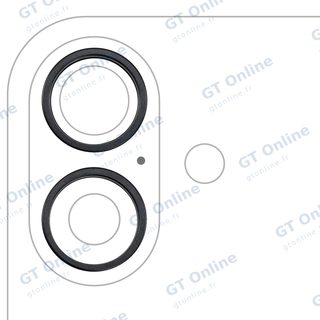 Anneau de contour de caméra arrière pour Apple iPhone 16 / 16 Plus (noir, lot de 2)