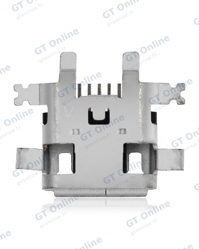 Connecteur de charge à souder — format Micro B, 5 broches, 6 points de fixation (C286)