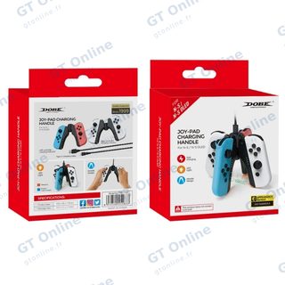 Station de charge pour 4 manettes Joy-Con de Nintendo Switch DOBE TNS-1180 — bleu/vert/blanc