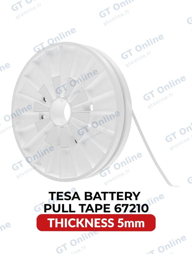 Ruban adhésif de batterie tesa 67210 Bond & Detach — 5 mm × 25 m