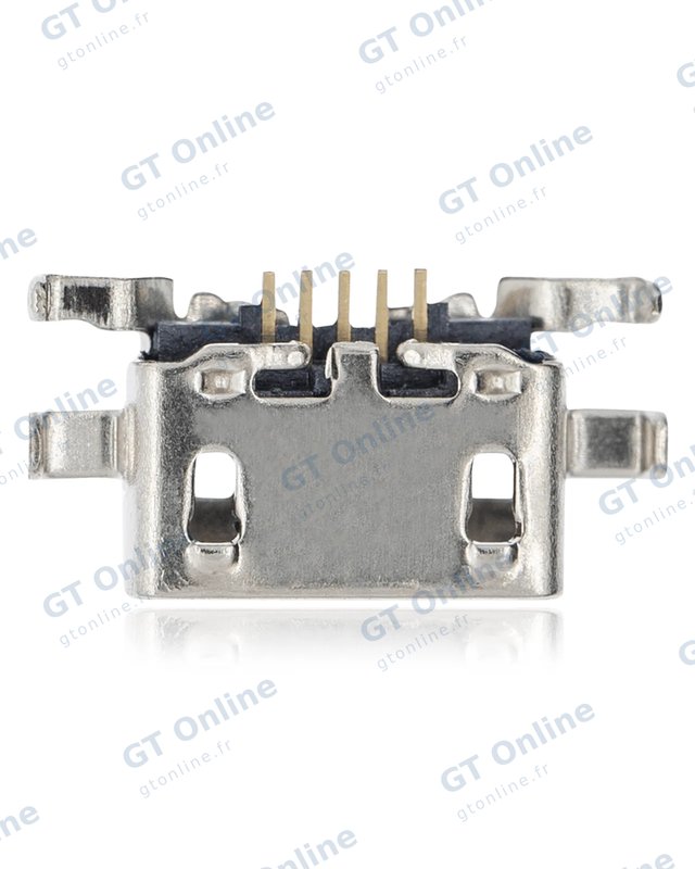 Connecteur de charge à souder — format Micro B, 5 broches, 4 points de fixation (C189)