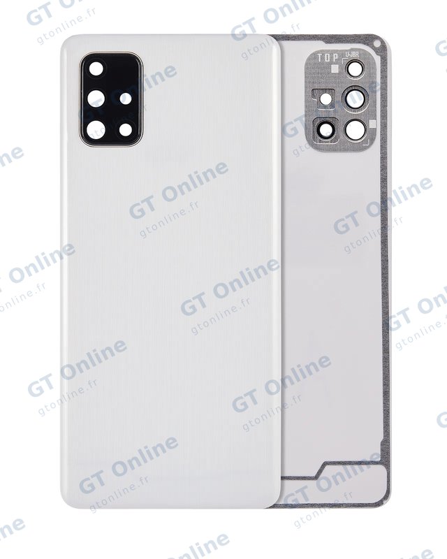 Vitre arrière pour Samsung Galaxy A71 (A715 / 2020) (compatible premium, Prism Crush Silver)