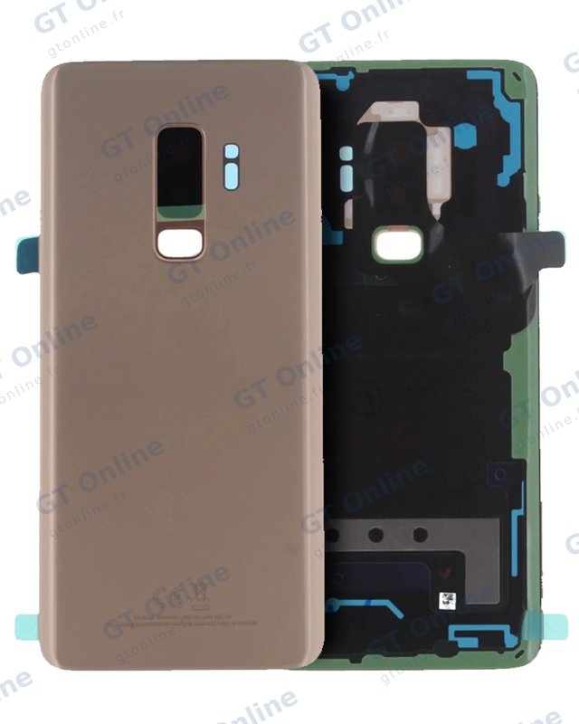 Vitre arrière pour Samsung Galaxy S9 Plus (pack service origine, Sunrise Gold)