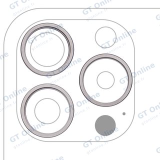 Anneau de contour de caméra arrière pour Apple iPhone 15 Pro Max (lot de 3, titane blanc, lot de 10)