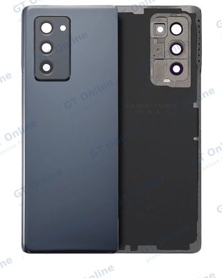 Vitre arrière avec protection des objectifs pour Samsung Galaxy Z Fold 2 5G (compatible, noir mystique)