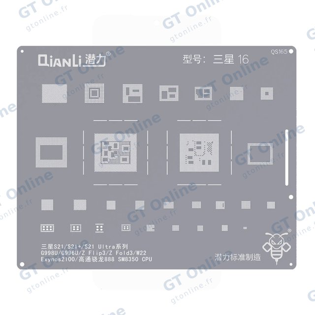 Outillage pour Samsung S21 / S21 Plus / S21 Ultra Series G998U / G996U / Z Flip 3 / Z Fold 3 / W22 Exynos2100 / Qualcomm Snapdragon888 SM8350 CPU (Qianli)