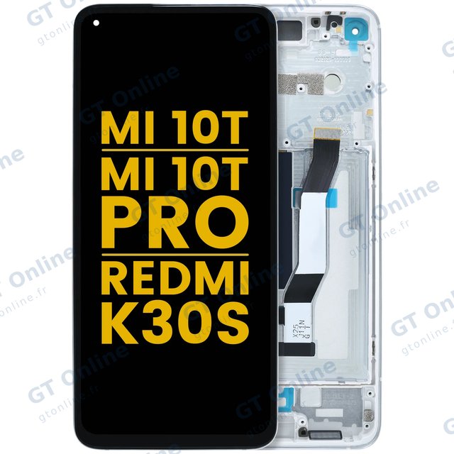 Écran LCD avec châssis pour Xiaomi Mi 10T / Mi 10T Pro 5G / Redmi K30S (reconditionné, Aurora Blue)