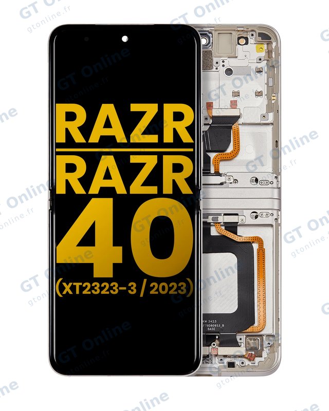 Écran pour Motorola Razr 2023 / Razr 40 (XT2323 / 2023) (reconditionné, Vanilla Cream)