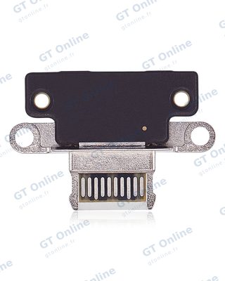 Connecteur de charge nu à souder pour Apple iPad Pro 11" (2018 / 2020 / 2021 / 2022) / Pro 12.9" (2018 / 2020 / 2021 / 2022) (soudure requise, argent, lot de 10)