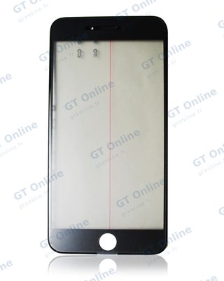 Vitre avec cadre, OCA et polariseur préinstallés pour Apple iPhone 6 Plus (noir)