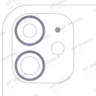 Anneau de contour de caméra arrière pour Apple iPhone 11 / 12 / 12 Mini (violet, lot de 2, lot de 10)