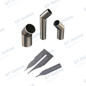 Buse 45° pour Station de Soudage Air Chaud Jabe x3 (6mm + 7mm +9mm + 3 Lames)