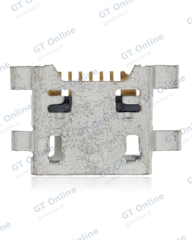 Connecteur de charge à souder — format Micro B, 7 broches, 4 points de fixation (C382)
