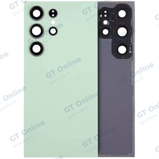 Vitre arrière pour Samsung Galaxy S24 Ultra 5G (sans logo, compatible premium, Titanium Green)
