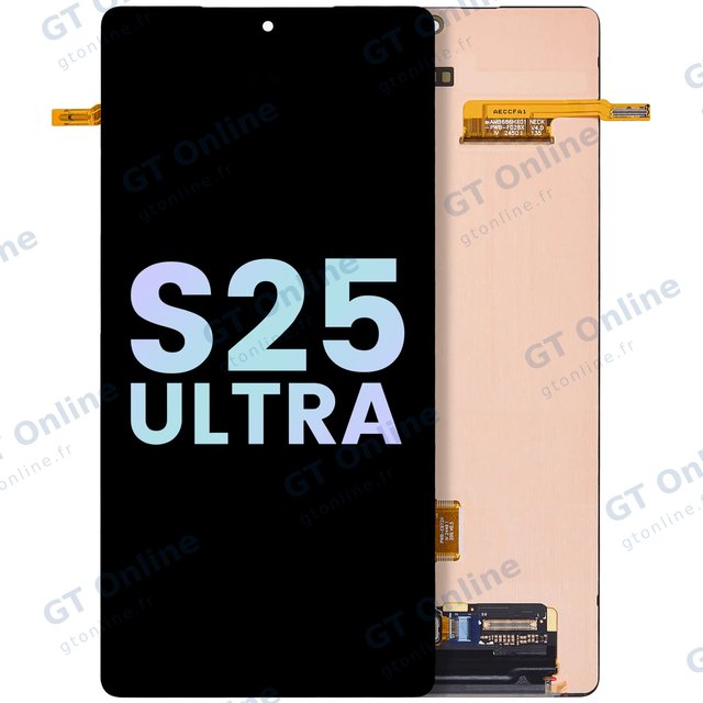 Écran OLED sans châssis pour Samsung Galaxy S25 Ultra 5G (version US & internationale, pack service origine, toutes couleurs)