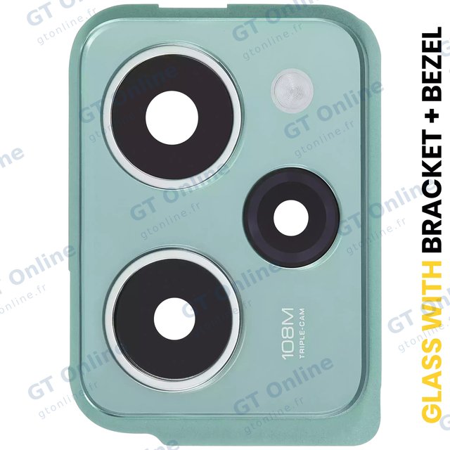 Lentille de caméra arrière avec support et anneau pour Xiaomi Redmi Note 12 Pro Speed (Green) / Poco X5 Pro 5G