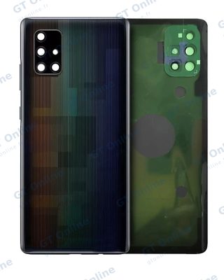 Vitre arrière pour Samsung Back Cover Glass With Camera Lens Samsung Galaxy A71 5G (A716U / 2020) (pack service origine, Prism Cube Black)