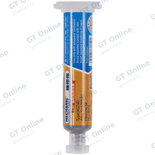 Pâte à souder à point de fusion 183 °C Mechanic XG-Z40