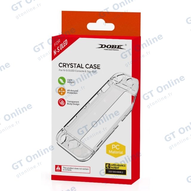 Kit de protection antichoc et anti-rayures pour Nintendo Switch OLED DOBE TNS-1133B — transparent