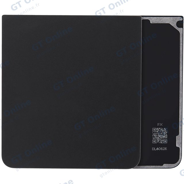 Vitre arrière pour Samsung Galaxy Z Flip 7 5G (F766) (sans logo, compatible premium, Jet Black)