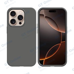 Coque Silicone Compatible pour Apple iPhone 16 Pro (#34) Gris Foncé