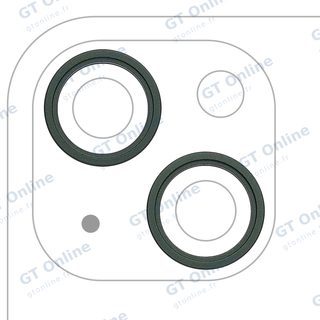 Anneau de contour de caméra arrière pour Apple iPhone 13 / 13 Mini (lot de 2, vert)