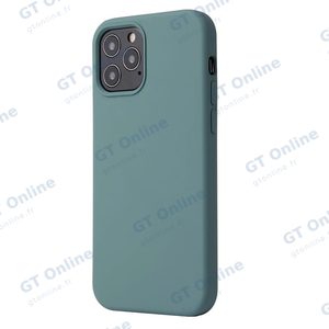 Coque Silicone Compatible pour Apple iPhone 12 Pro Max Vert Nuit