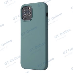 Coque Silicone Compatible pour Apple iPhone 12 Pro Max Vert Nuit