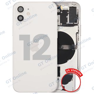 Châssis pour Apple iPhone 12 (version US, origine d'occasion — grade B, blanc)
