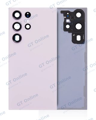 Vitre arrière pour Samsung Galaxy S23 Ultra (pack service origine, lavande)