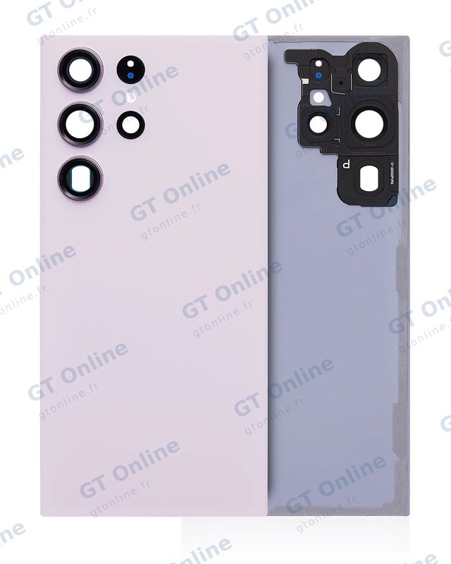 Vitre arrière pour Samsung Galaxy S23 Ultra (pack service origine, Lavender)