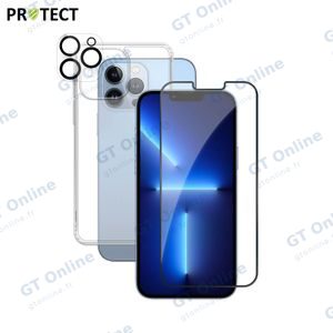Pack de Protection Coque + Protection Lentille + Verre Trempé PROTECT pour Apple iPhone 13 Pro Max Transparent