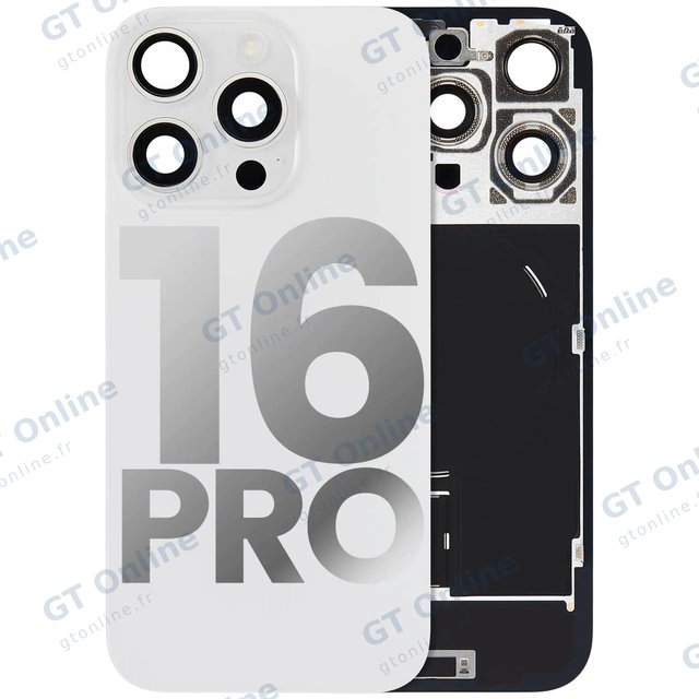 Vitre arrière pour Apple iPhone 16 Pro (origine d'occasion — grade B, White Titanium)