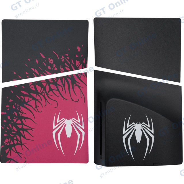 Façades haut et bas pour Sony PlayStation 5 Slim avec lecteur — Spider-Man