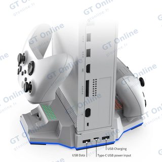 Support et station de charge pour Xbox Series S / Series X et 2 manettes DOBE TYX-3612 — blanc