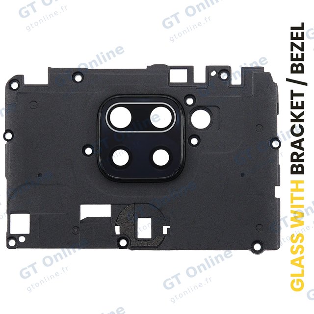Lentille de caméra arrière avec support et anneau pour Xiaomi Redmi Note 9 (toutes couleurs)