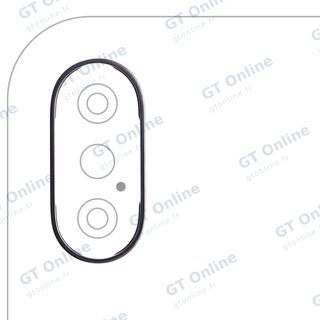 Anneau de contour de caméra arrière pour Apple iPhone X (gris sidéral, lot de 10)