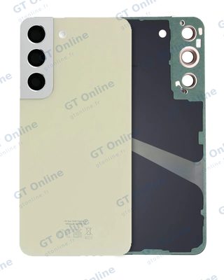 Vitre arrière pour Samsung Galaxy S22 (pack service origine, Cream)