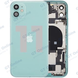 Châssis avec nappe de charge et petits composants pour Apple iPhone 11 (origine d'occasion — grade B, vert)