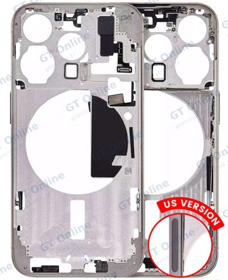 Châssis pour Apple iPhone 15 Pro (version US, compatible premium, titane naturel)